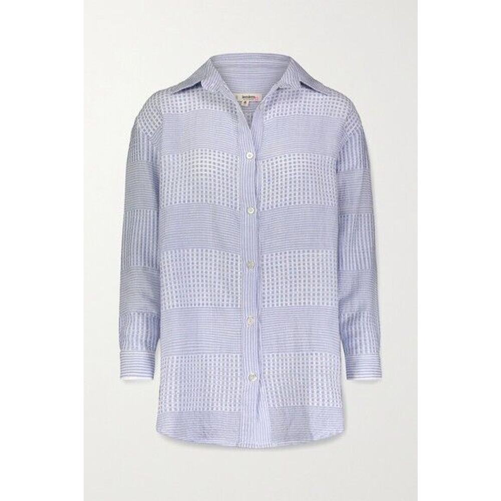 Lemlem Semira cotton-gauze shirt - S - Blue (3BcIvM)
